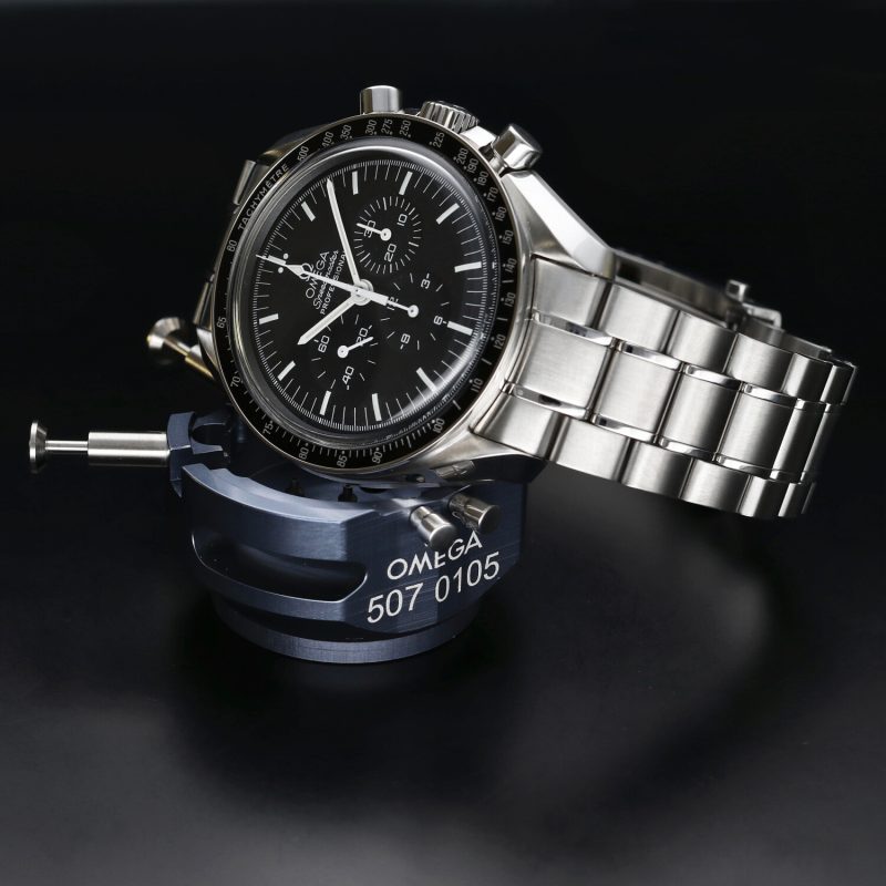 2007 Omega Speedmaster Professional Moonwatch 35705000 con Scatola e Garanzia. Revisionato! - immagine 4