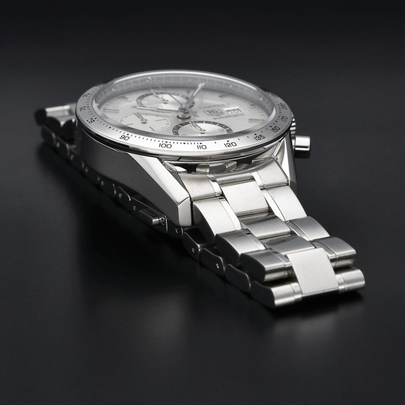 2017 Tag Heuer Carrera CV2017.BA0794 Automatico Acciaio 41mm Quadrante Argento con Scatola e Garanzia - immagine 5