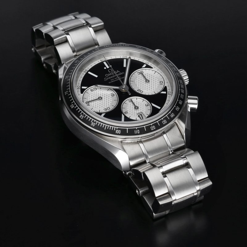 2021 Omega Speedmaster Co-Axial Racing Automatico 32630405001002 con Scatola e Garanzia Originale Condizioni di NOS - immagine 8
