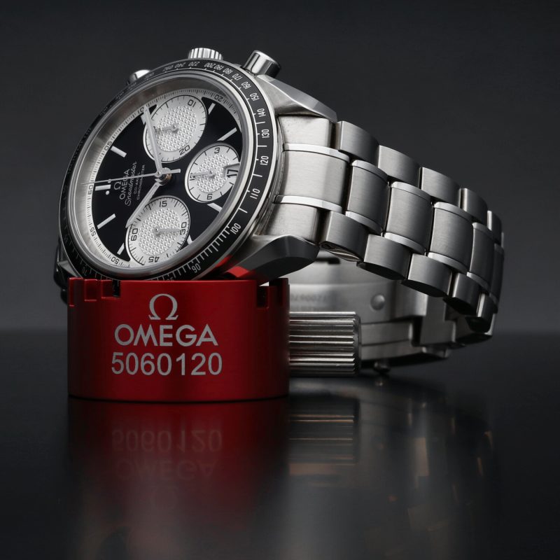 2021 Omega Speedmaster Co-Axial Racing Automatico 32630405001002 con Scatola e Garanzia Originale Condizioni di NOS - immagine 5