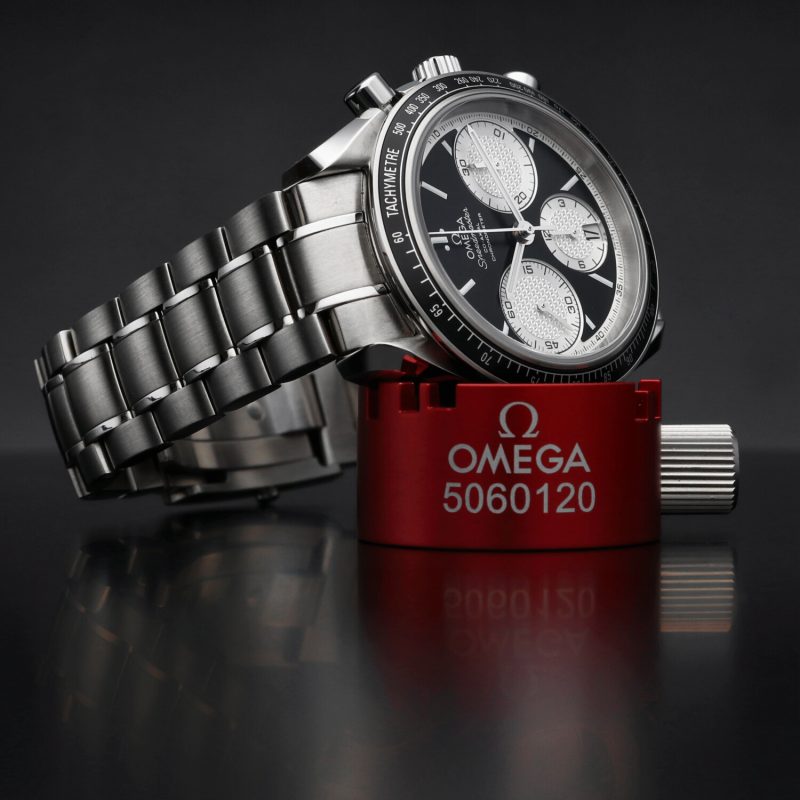 2021 Omega Speedmaster Co-Axial Racing Automatico 32630405001002 con Scatola e Garanzia Originale Condizioni di NOS - immagine 4