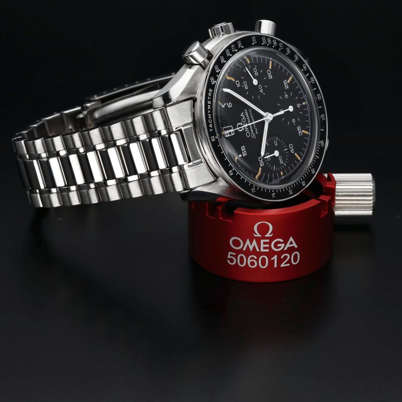 1997 Omega Speedmaster Automatic Reduced 35105000 BLK Tritium Dial with Warm Creamy Markers Original Box & Card - Serviced! - Image 4