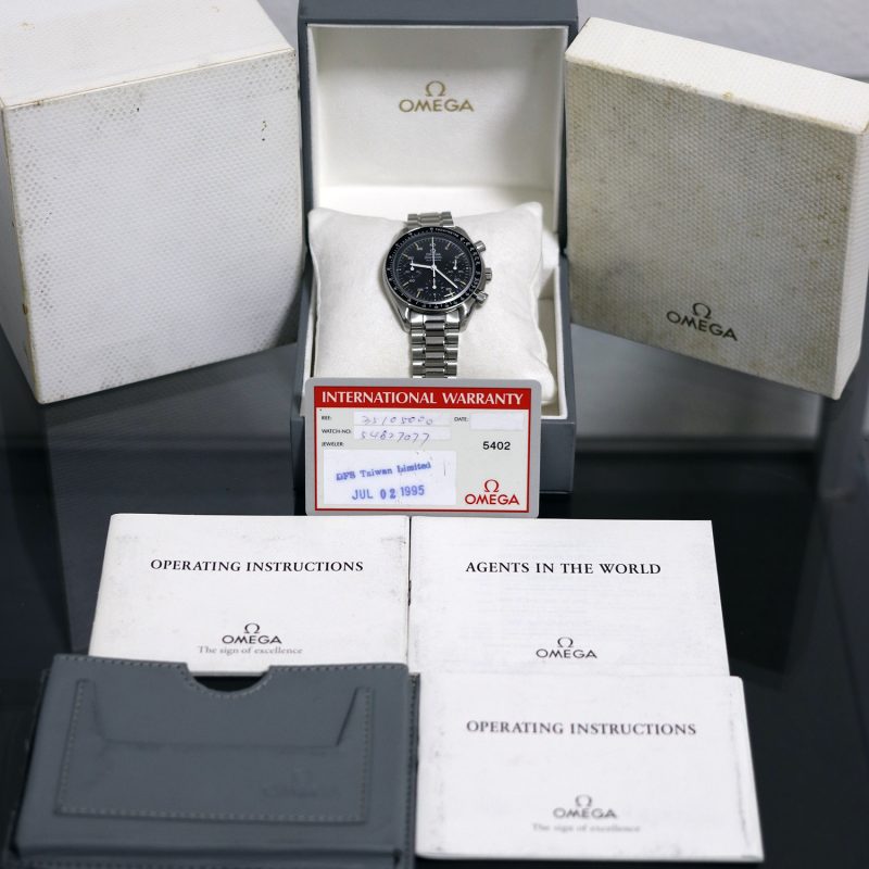 1997 Omega Speedmaster Automatic Reduced 35105000 BLK Tritium Dial with Warm Creamy Markers Original Box & Card - Serviced! - Image 15