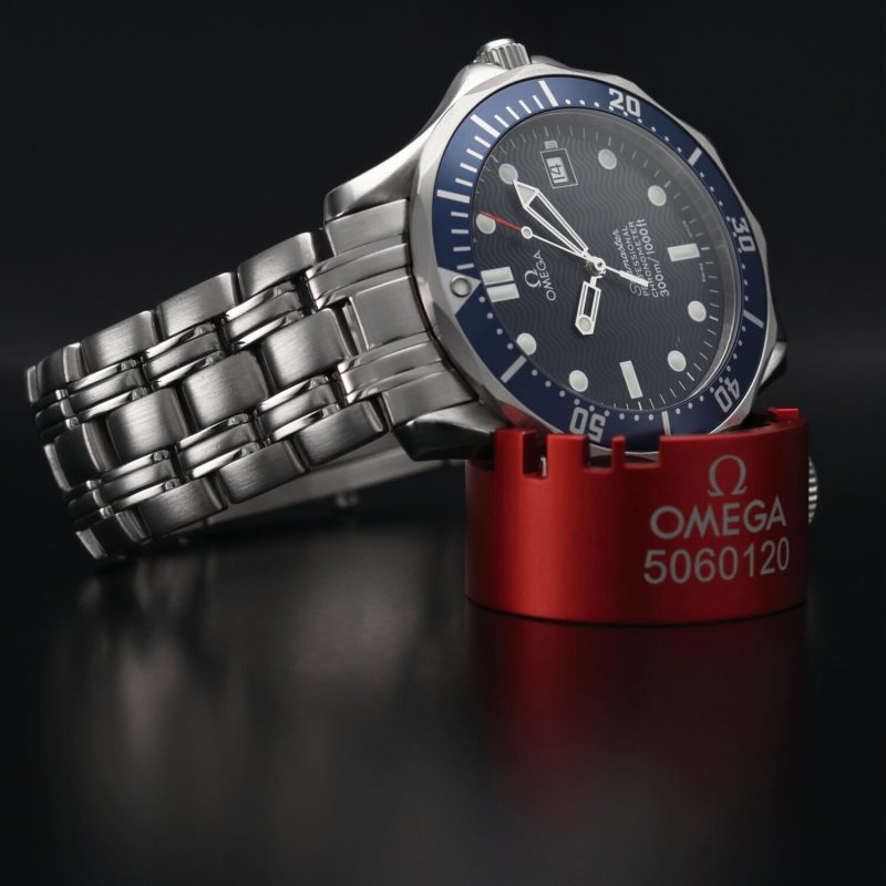 1998 Omega Seamaster 300M James Bond 25318000 SS Automatic 41mm Blue Wave Dial with Box & Card - Omega Serviced - Image 7