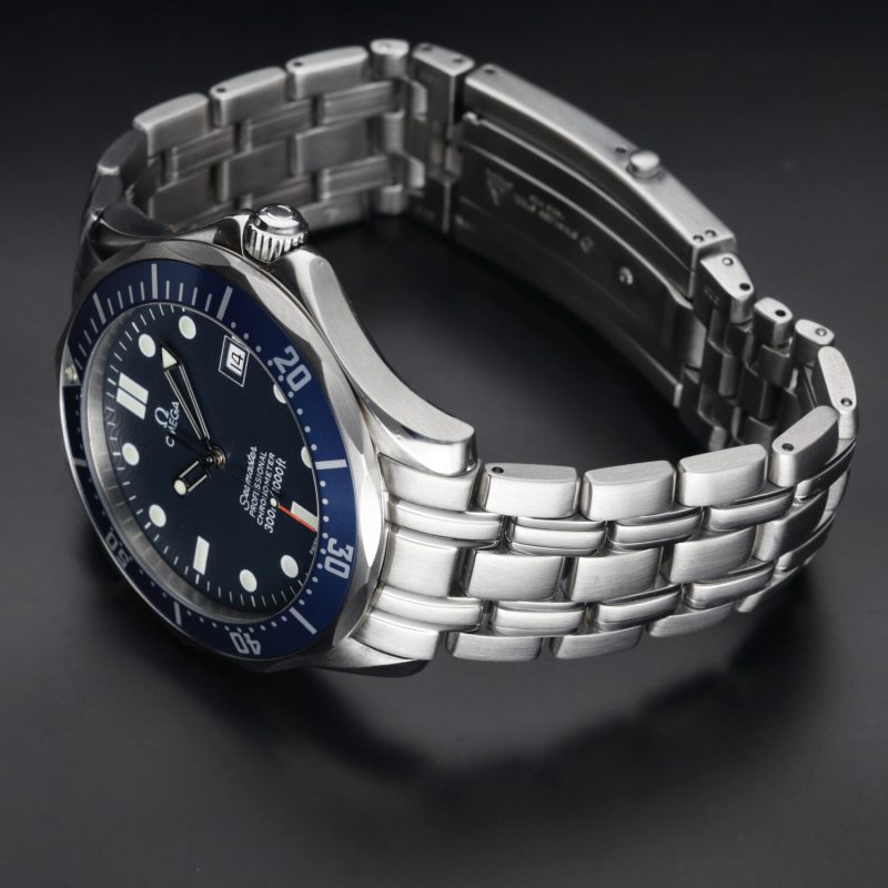 1998 Omega Seamaster 300M James Bond 25318000 SS Automatic 41mm Blue Wave Dial with Box & Card - Omega Serviced - Image 10