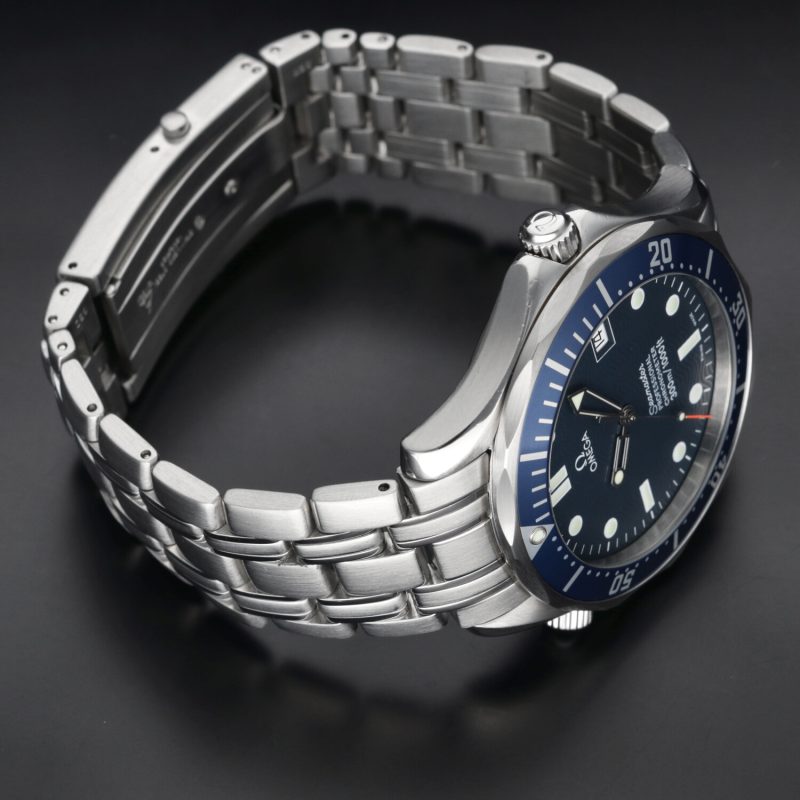 1998 Omega Seamaster 300M James Bond 25318000 SS Automatic 41mm Blue Wave Dial with Box & Card - Omega Serviced - Image 9