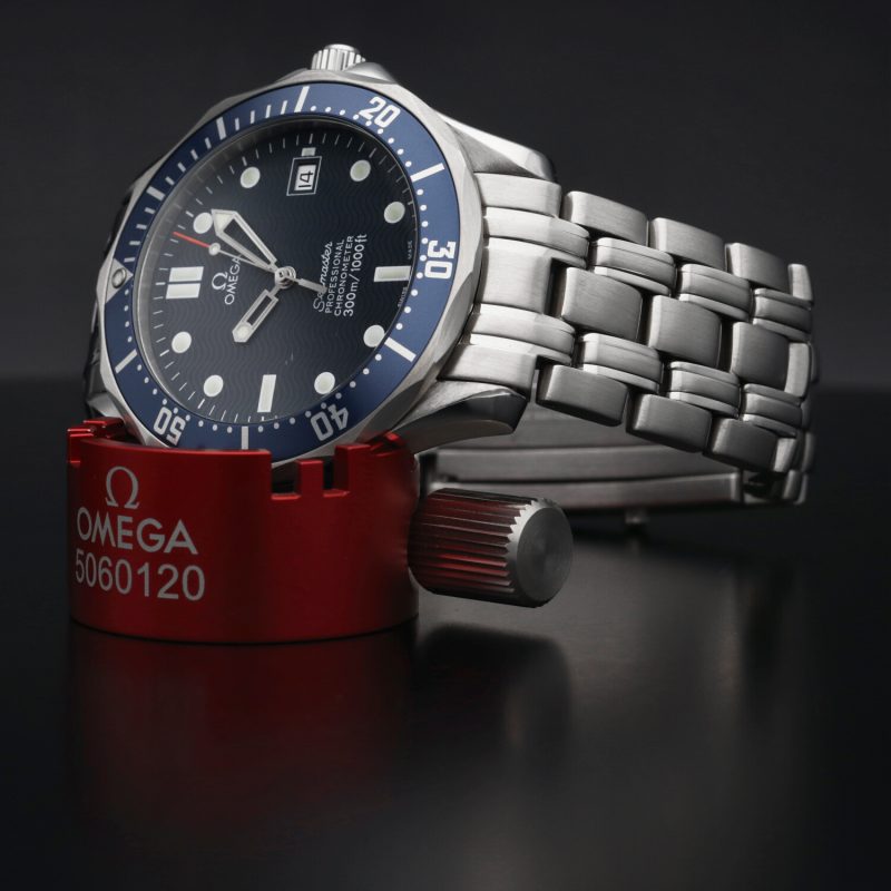 1998 Omega Seamaster 300M James Bond 25318000 SS Automatic 41mm Blue Wave Dial with Box & Card - Omega Serviced - Image 8