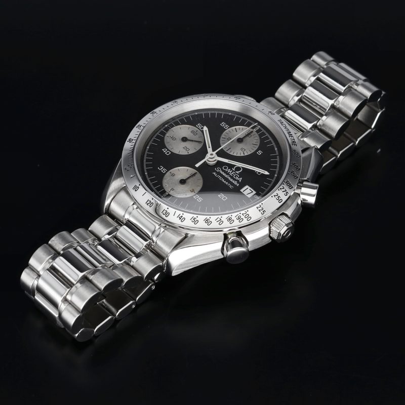 1993 Omega Speedmaster Date 35115000 SS Automatic 39mm BLK Panda Dial - Overhauled by Omega Authorized Service Center - Image 7