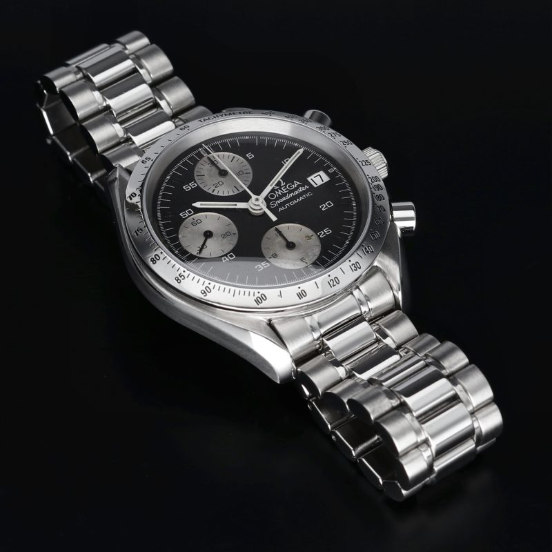 1993 Omega Speedmaster Date 35115000 SS Automatic 39mm BLK Panda Dial - Overhauled by Omega Authorized Service Center - Image 6