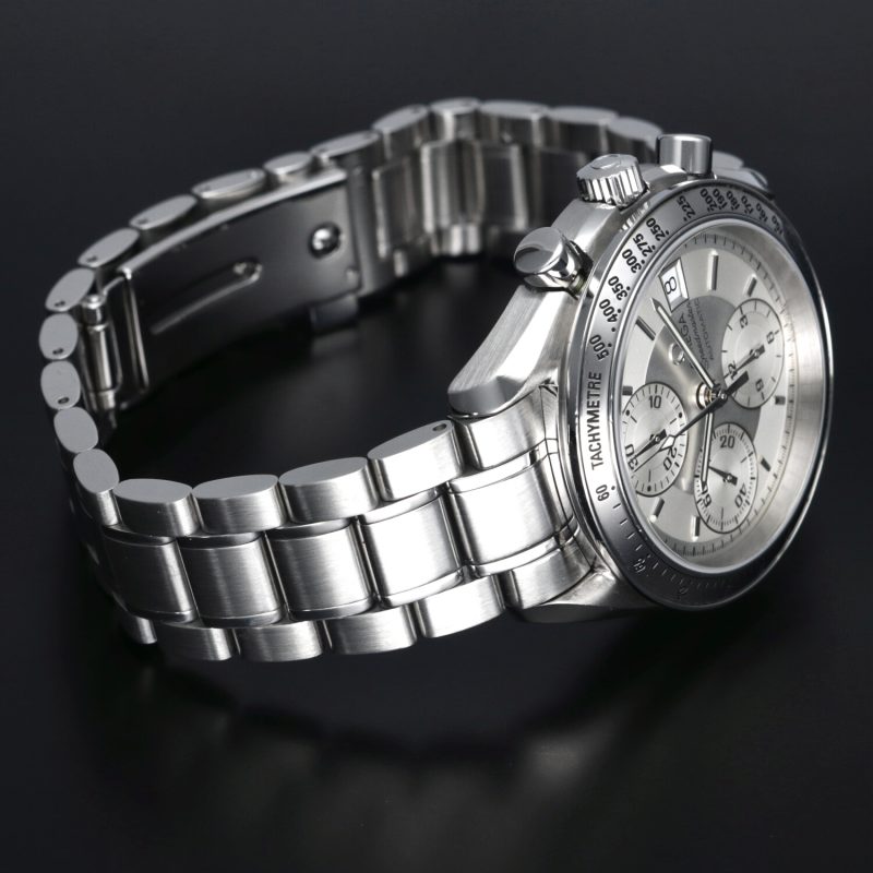 2004 Omega Speedmaster Data Reduced 35133000 Automatico Acciaio 39mm Quadrante Argento con Scatola e Garanzia Originale Revisionato Omega - immagine 9
