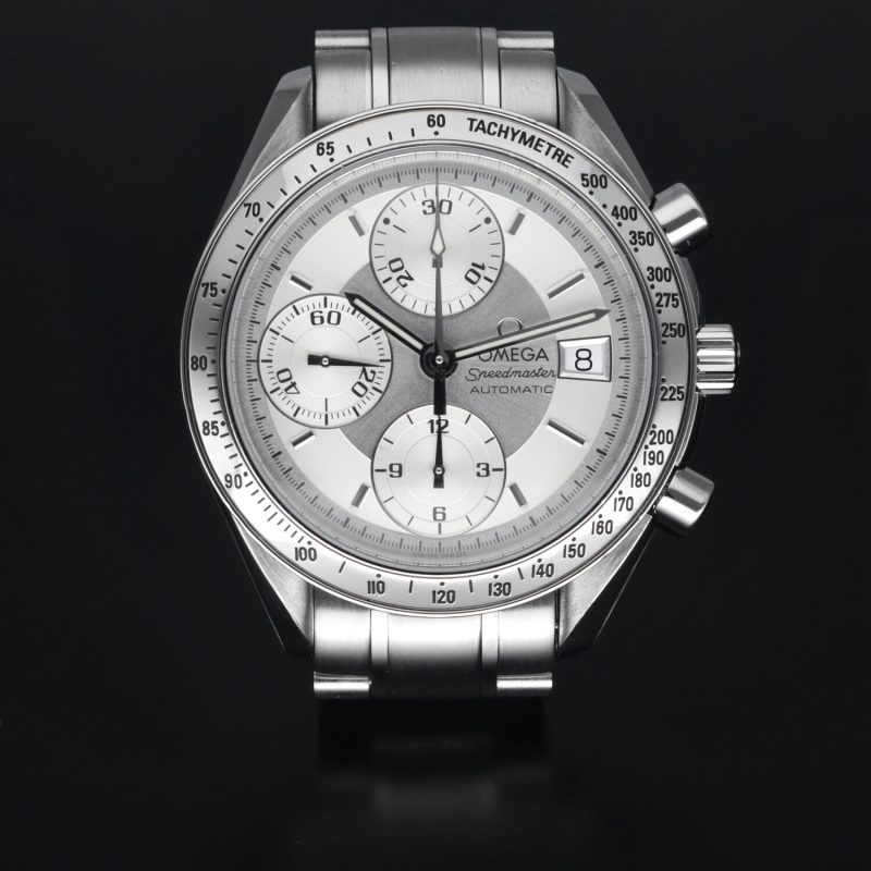 2004 Omega Speedmaster Data Reduced 35133000 Automatico Acciaio 39mm Quadrante Argento con Scatola e Garanzia Originale Revisionato Omega - immagine 8