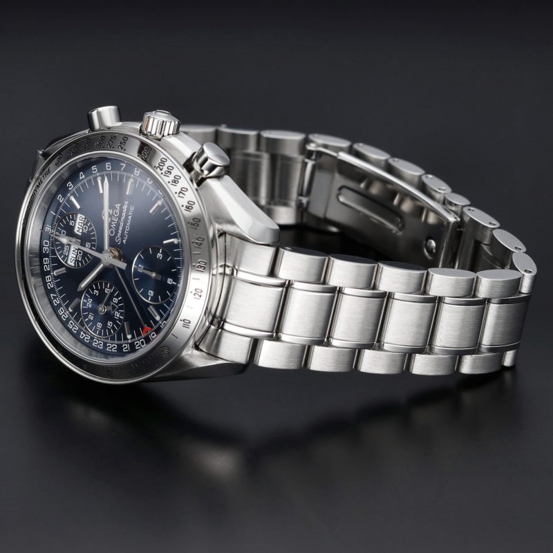 1998 Omega Speedmaster Day Date 35238000 Automatic SS 39mm Blue Dial - Just Overhauled by Omega Authorized Service Center! - Image 12