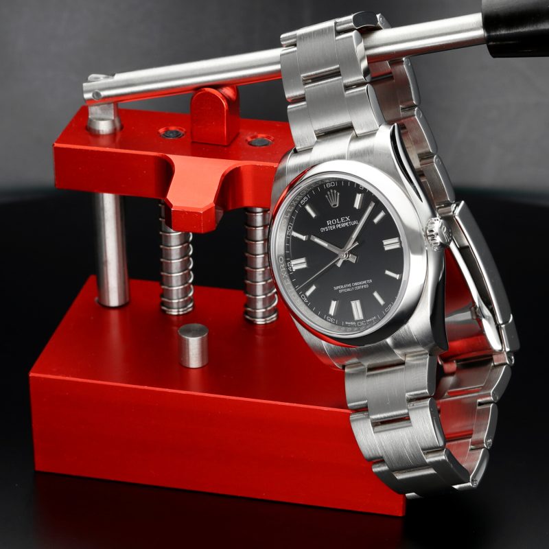 2020 Rolex Oyster Perpetual 116000 Automatic SS 36mm BLK Stick Dial with Rolex Box and Card - Image 6