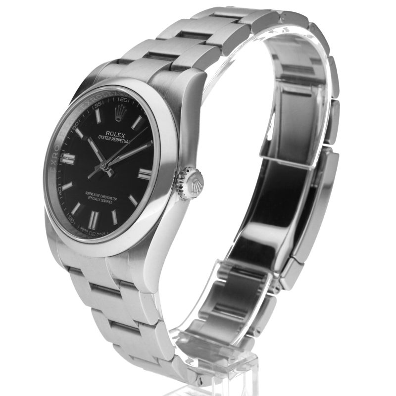 2020 Rolex Oyster Perpetual 116000 Automatic SS 36mm BLK Stick Dial with Rolex Box and Card - Image 2