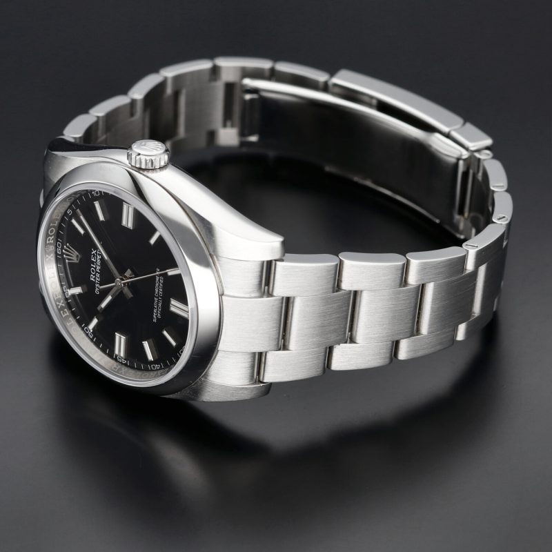 2020 Rolex Oyster Perpetual 116000 Automatic SS 36mm BLK Stick Dial with Rolex Box and Card - Image 13