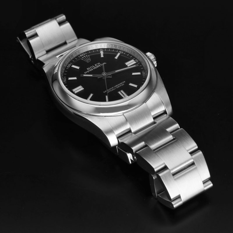2020 Rolex Oyster Perpetual 116000 Automatic SS 36mm BLK Stick Dial with Rolex Box and Card - Image 5