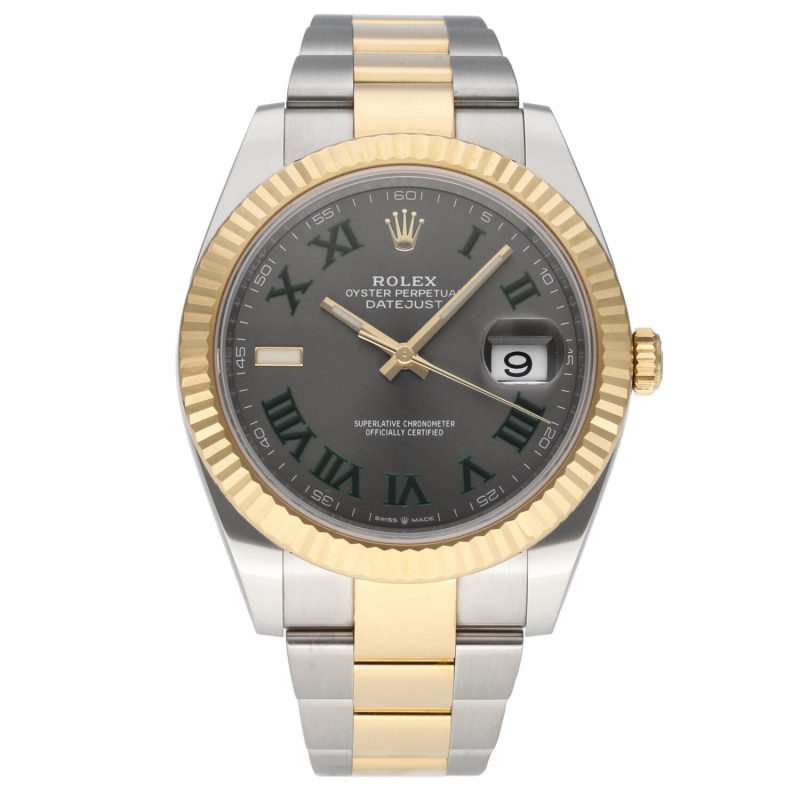 2019 Rolex Datejust 126333 Oro & Acciaio 41mm Quadrante "Wimbledon" con Scatola e Garanzia Originale - immagine 3