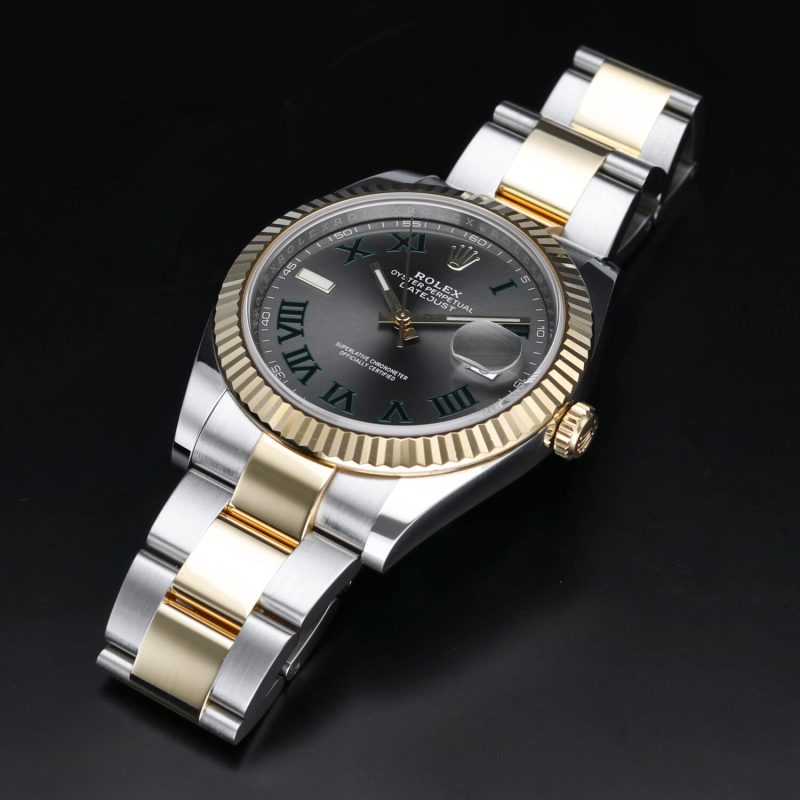 2019 Rolex Datejust 126333 Oro & Acciaio 41mm Quadrante "Wimbledon" con Scatola e Garanzia Originale - immagine 10