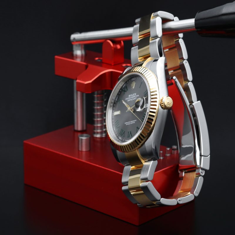 2019 Rolex Datejust 126333 Oro & Acciaio 41mm Quadrante "Wimbledon" con Scatola e Garanzia Originale - immagine 7