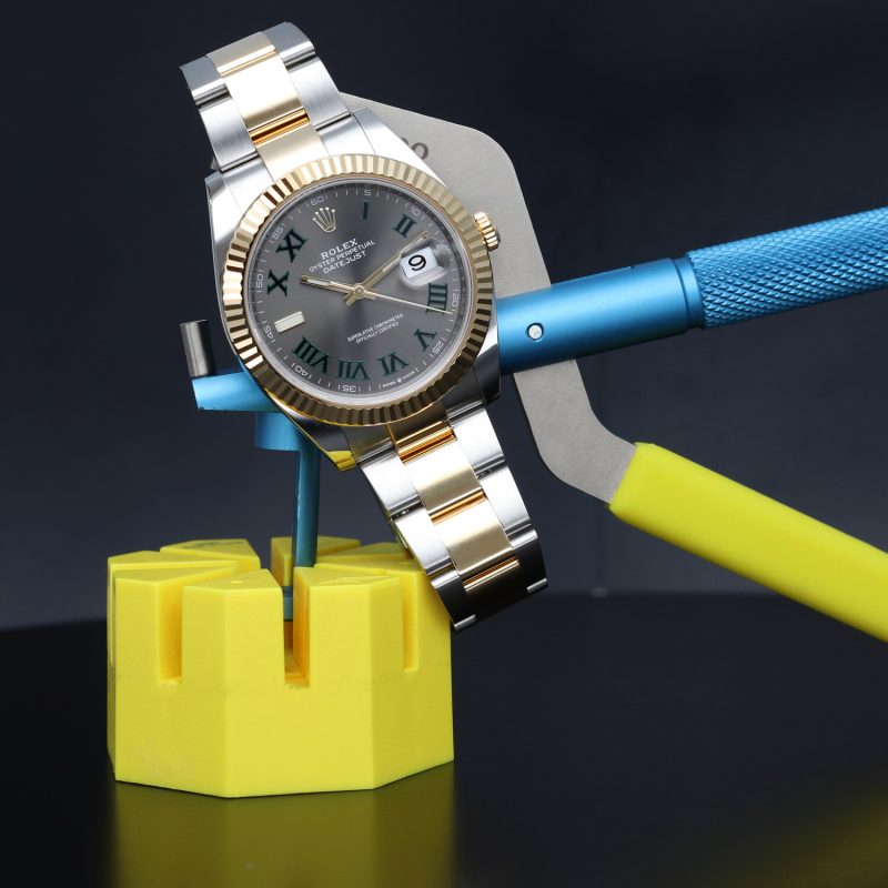 2019 Rolex Datejust 126333 Oro & Acciaio 41mm Quadrante "Wimbledon" con Scatola e Garanzia Originale - immagine 5