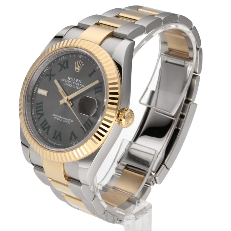 2019 Rolex Datejust 126333 Oro & Acciaio 41mm Quadrante "Wimbledon" con Scatola e Garanzia Originale - immagine 2
