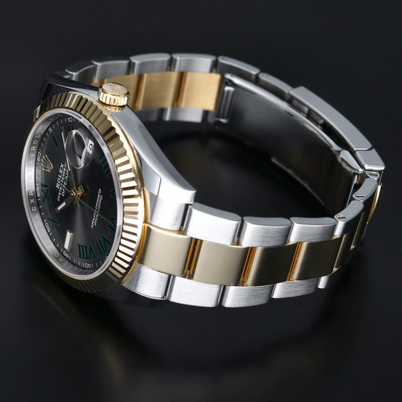 2019 Rolex Datejust 126333 Oro & Acciaio 41mm Quadrante "Wimbledon" con Scatola e Garanzia Originale - immagine 13