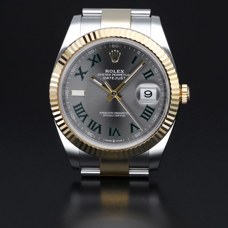 2019 Rolex Datejust 126333 Oro & Acciaio 41mm Quadrante "Wimbledon" con Scatola e Garanzia Originale - immagine 9