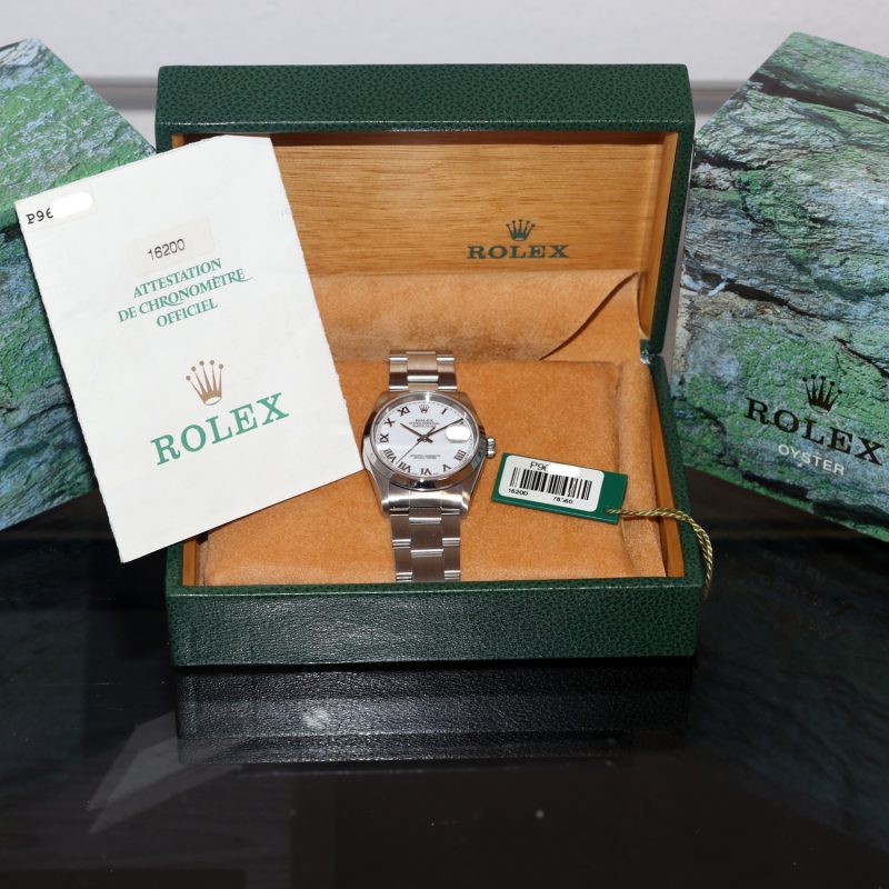 2001 Rolex DateJust 16200 SS 36mm White Roman Dial with Box & Papers - Serviced - Image 14