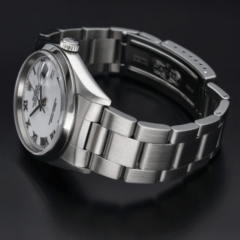 2001 Rolex DateJust 16200 SS 36mm White Roman Dial with Box & Papers - Serviced - Image 11