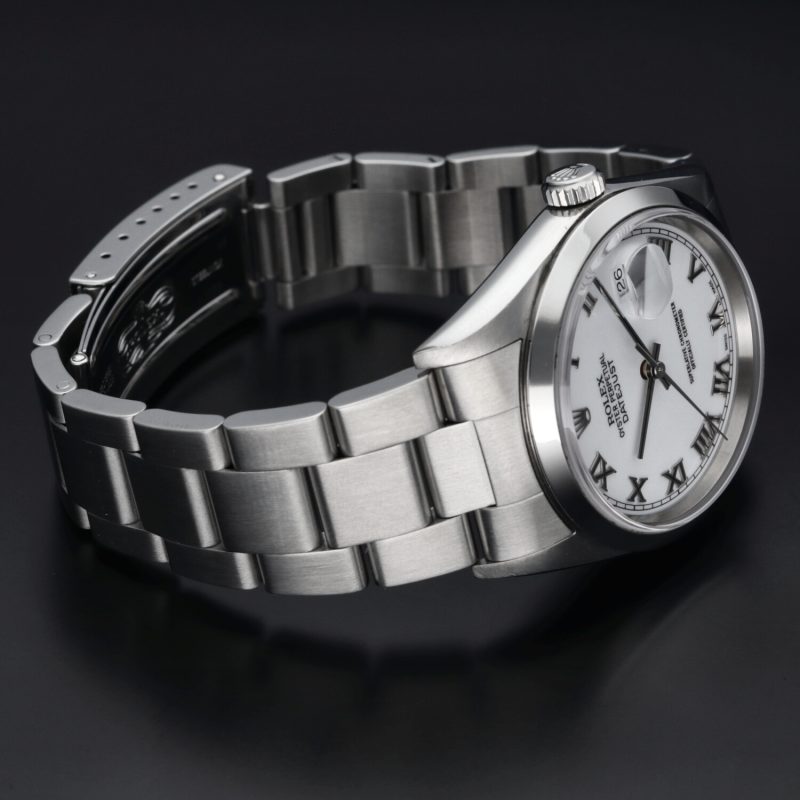 2001 Rolex DateJust 16200 SS 36mm White Roman Dial with Box & Papers - Serviced - Image 10