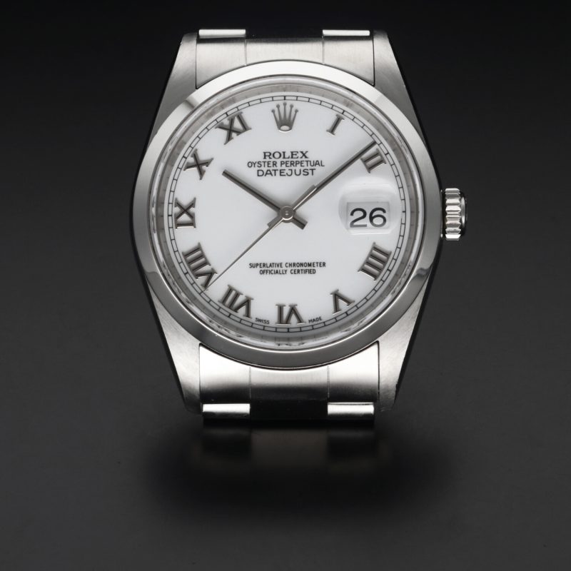 2001 Rolex DateJust 16200 SS 36mm White Roman Dial with Box & Papers - Serviced - Image 12