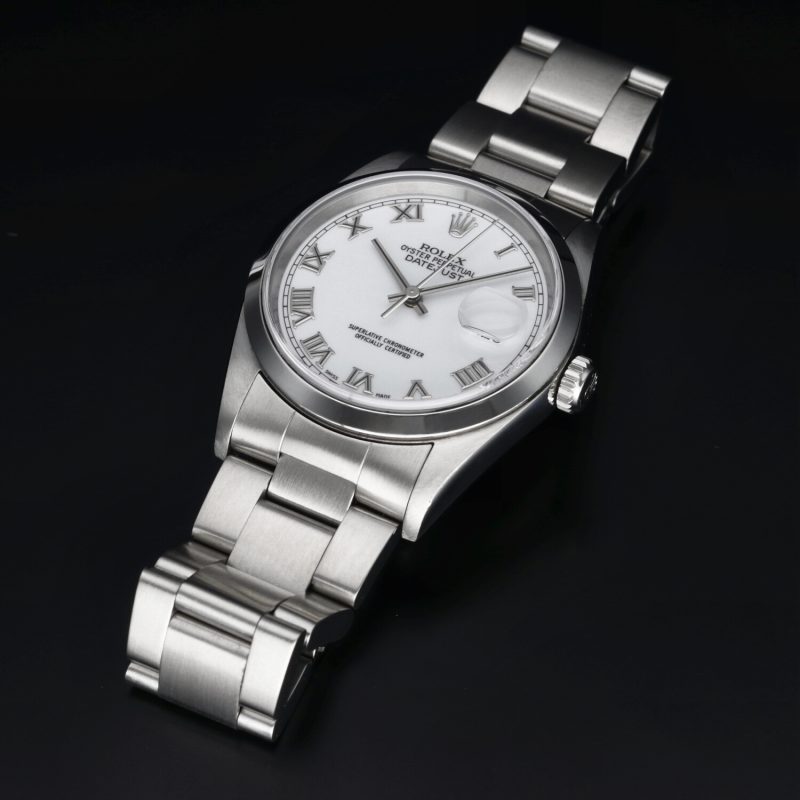 2001 Rolex DateJust 16200 SS 36mm White Roman Dial with Box & Papers - Serviced - Image 9