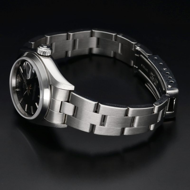 2001 Rolex Lady Oyster Perpetual Date 79160 Automatico Acciaio 26mm Quadrante Nero. Con Garanzia Originale - Revisionato! - immagine 10