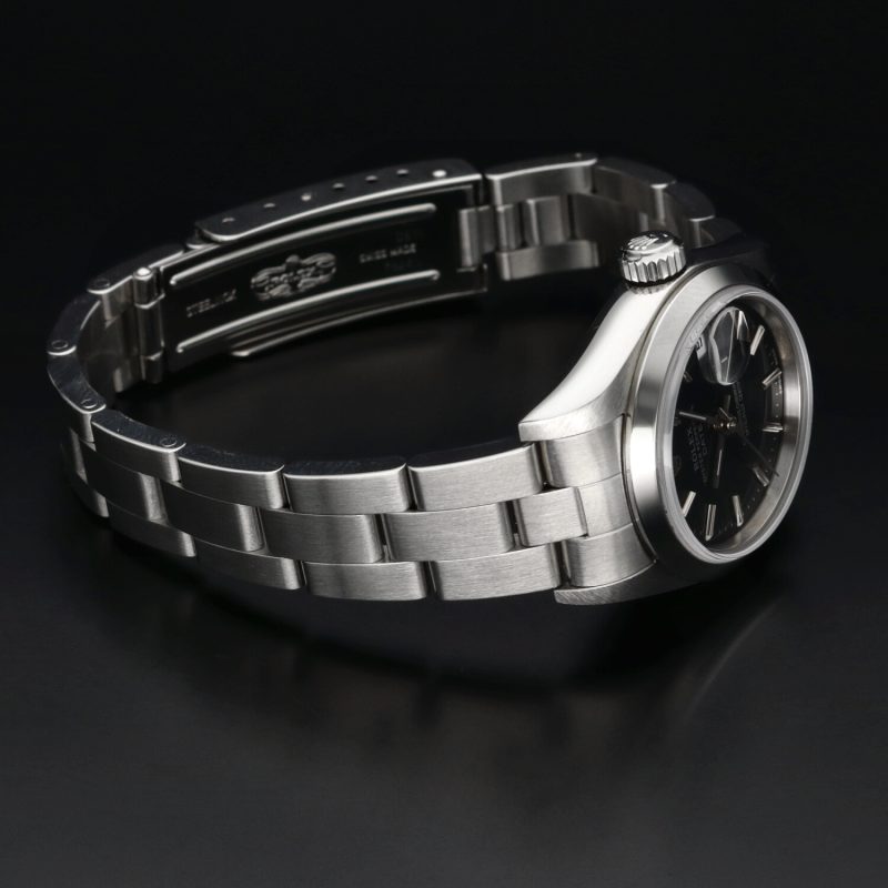 2001 Rolex Lady Oyster Perpetual Date 79160 Automatico Acciaio 26mm Quadrante Nero. Con Garanzia Originale - Revisionato! - immagine 9
