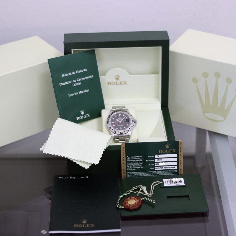 2011 Rolex Explorer II ref. 16570 Movimento Rolex Calibro 3186 con Scatola e Garanzia Originale - immagine 14