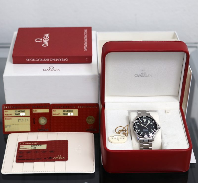 2007 Omega Seamaster Diver 300M Chronometer 22545000 Automatico 41mm Quadrante Nero Onde - Scatola e Garanzia - immagine 15