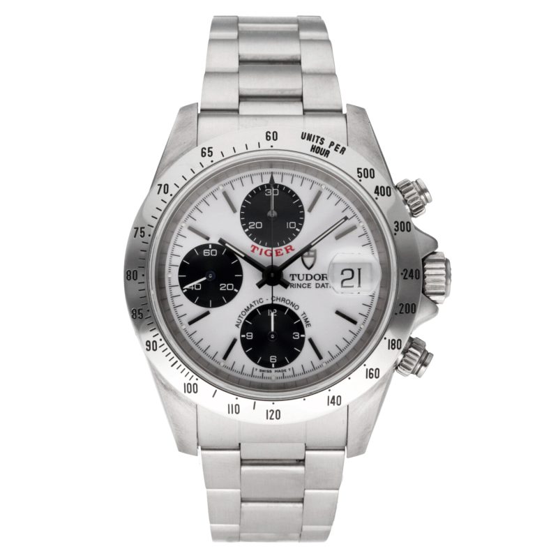 1997 Tudor Prince Date Tiger ref. 79280 Quadrante Panda Bianco "Porcellana" Scatola e Garanzia - immagine 3