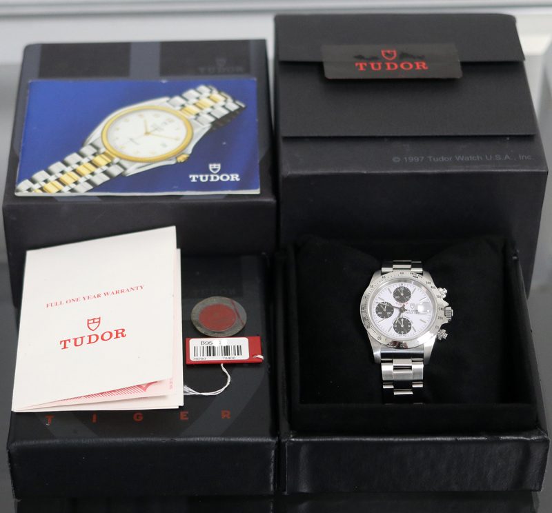 1997 Tudor Prince Date Tiger ref. 79280 Quadrante Panda Bianco "Porcellana" Scatola e Garanzia - immagine 14