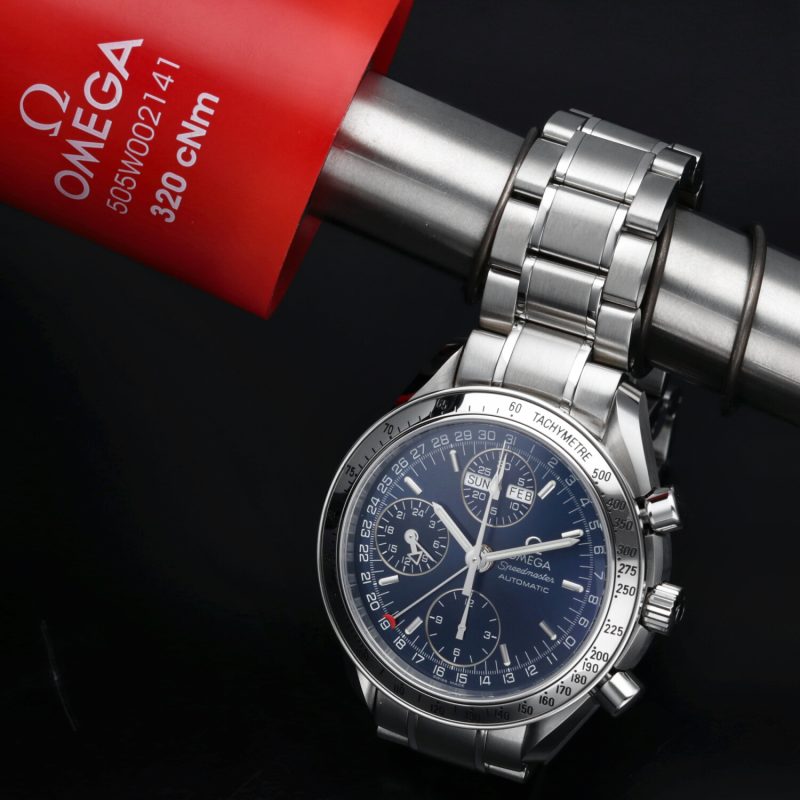 2007 Omega Speedmaster Day Date 39 ref. 35238000 con Scatola e Garanzia Originale Revisionato Presso Centro Assistenza Certificato Omega - immagine 4