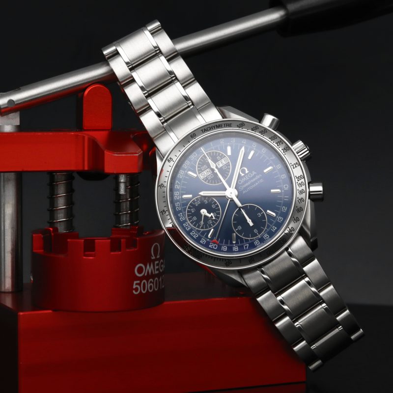 2007 Omega Speedmaster Day Date 39 ref. 35238000 con Scatola e Garanzia Originale Revisionato Presso Centro Assistenza Certificato Omega - immagine 5