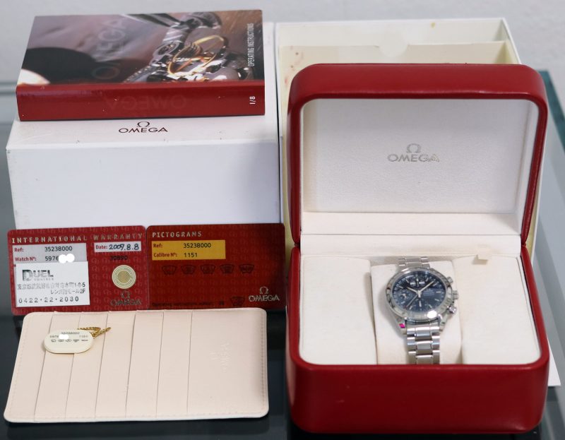 2007 Omega Speedmaster Day Date 39 ref. 35238000 con Scatola e Garanzia Originale Revisionato Presso Centro Assistenza Certificato Omega - immagine 16