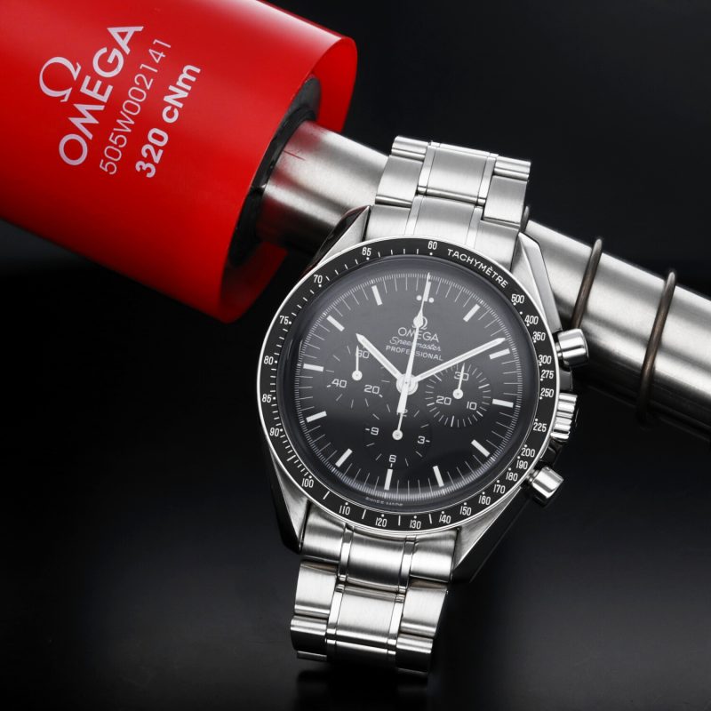 2000 Omega Speedmaster Professional Moonwatch 35705000 Revisionato Presso Centro Assistenza Certificato Omega - immagine 5