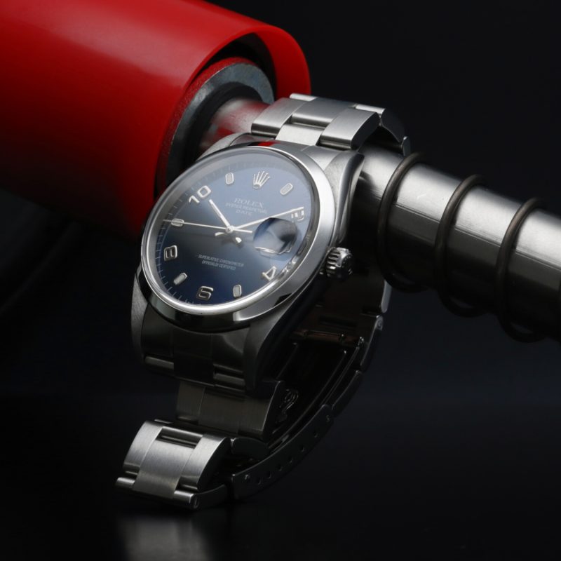 1999 Rolex Oyster Perpetual date 34 ref. 15200 Quadrante Blu Numeri Arabi - immagine 15