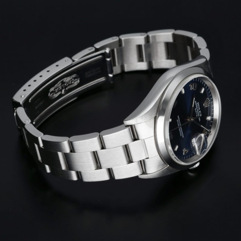 1999 Rolex Oyster Perpetual date 34 ref. 15200 Quadrante Blu Numeri Arabi - immagine 10