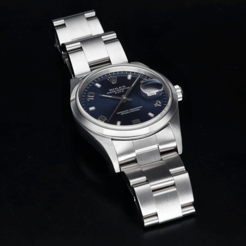 1999 Rolex Oyster Perpetual date 34 ref. 15200 Quadrante Blu Numeri Arabi - immagine 12