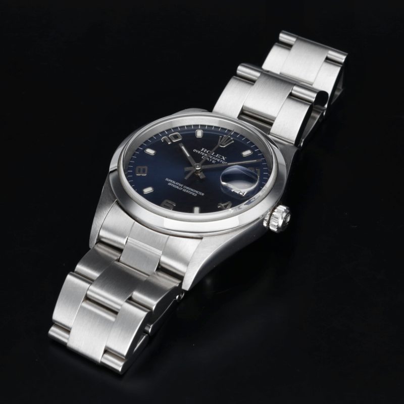 1999 Rolex Oyster Perpetual date 34 ref. 15200 Quadrante Blu Numeri Arabi - immagine 13