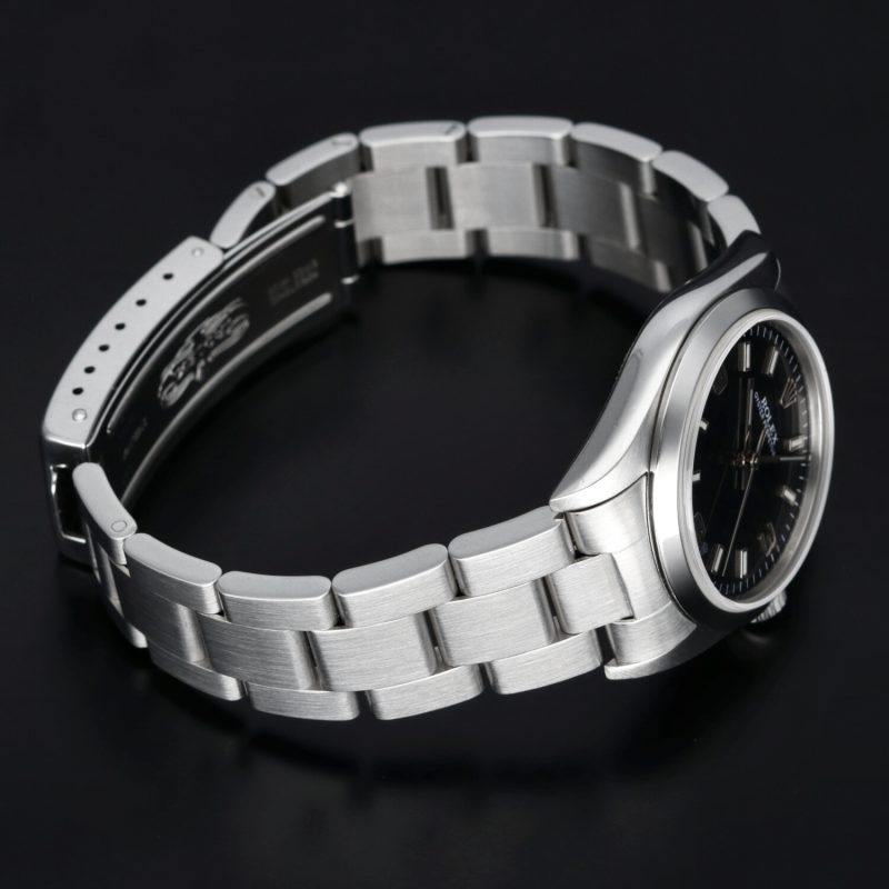 2001 Rolex Midsize Oyster Perpetual 77080 Quadrante "Explorer" 3/6/9 Nero con Scatola Originale - immagine 13