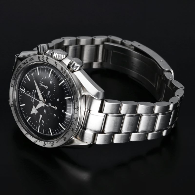 1998 ca. Omega Speedmaster Replica 57 Broad Arrow ref. 35945000 con Scatola e Garanzia Originale - immagine 14