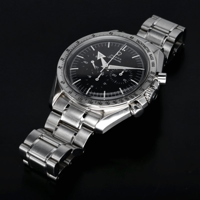 1998 ca. Omega Speedmaster Replica 57 Broad Arrow ref. 35945000 con Scatola e Garanzia Originale - immagine 12