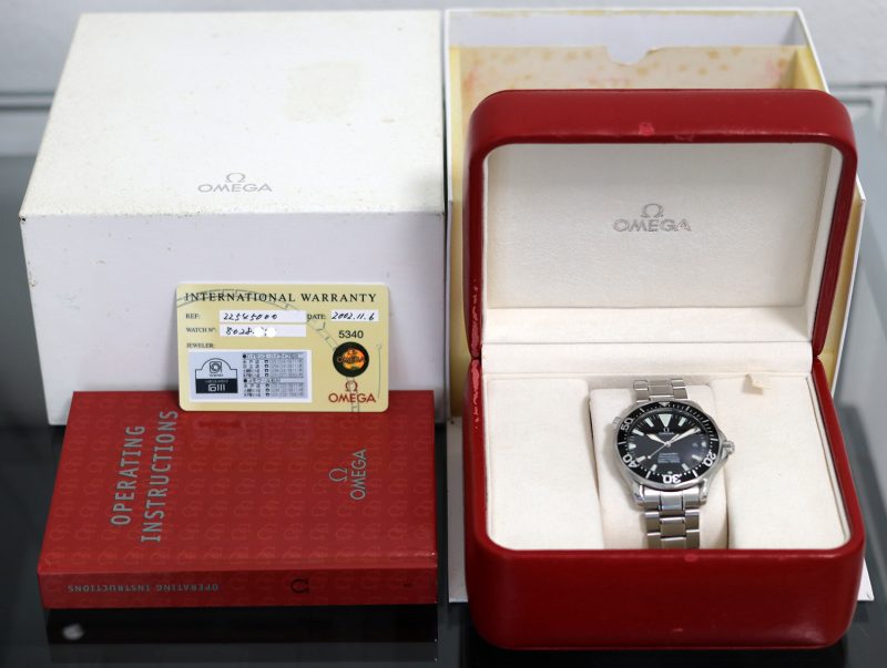 2002 Omega Seamaster Diver 300M Automatico 22545000 con Scatola e Garanzia - Revisionato Omega - immagine 16